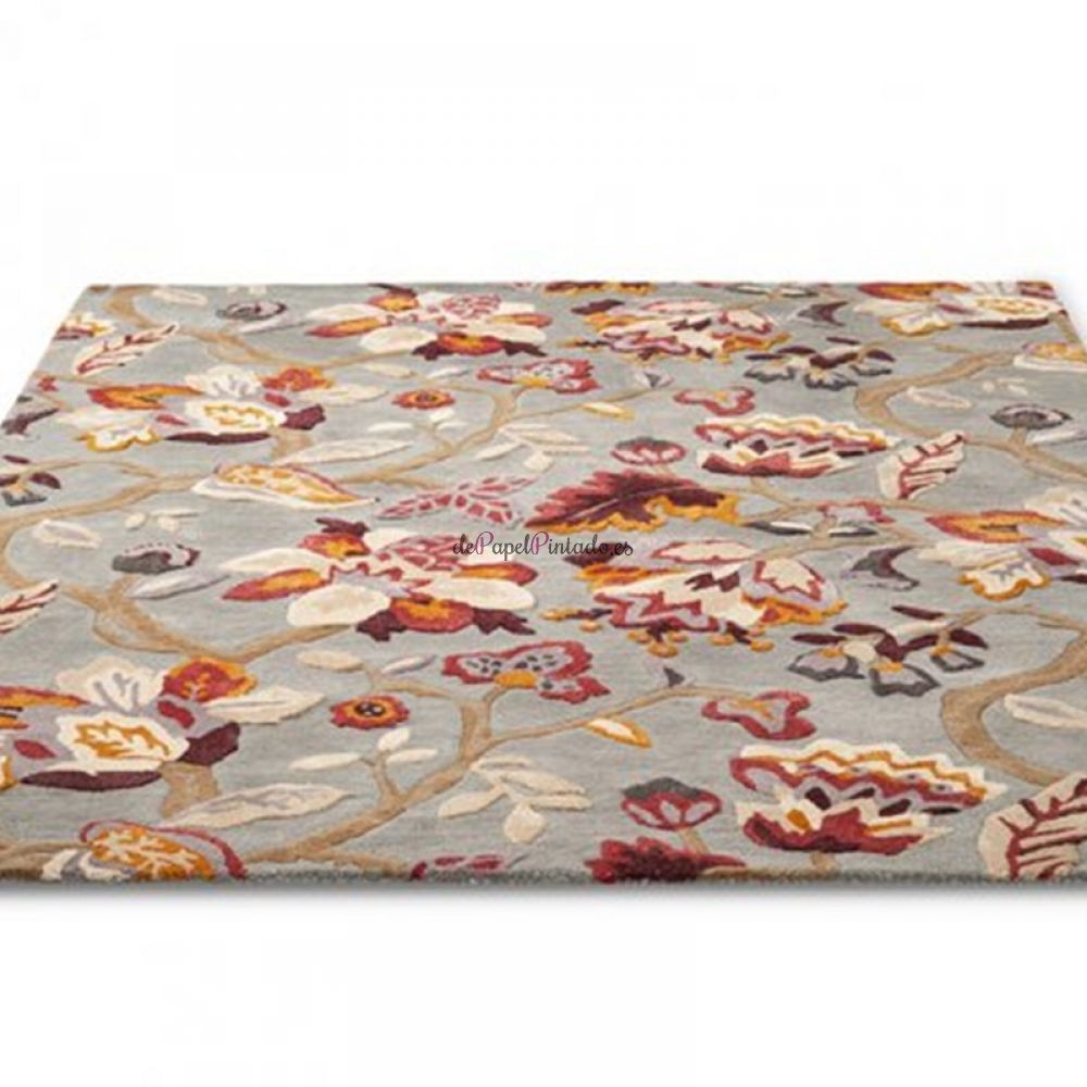 Alfombra SANDERSON LANA Y VISCOSA AMANPURI GREY PLUM 140X200-2